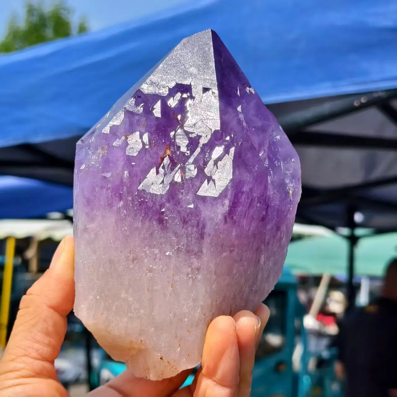 Natural Himalayan Amethyst Backbone, Amethyst Single Tip, Ore Cluster, Mineral Healing