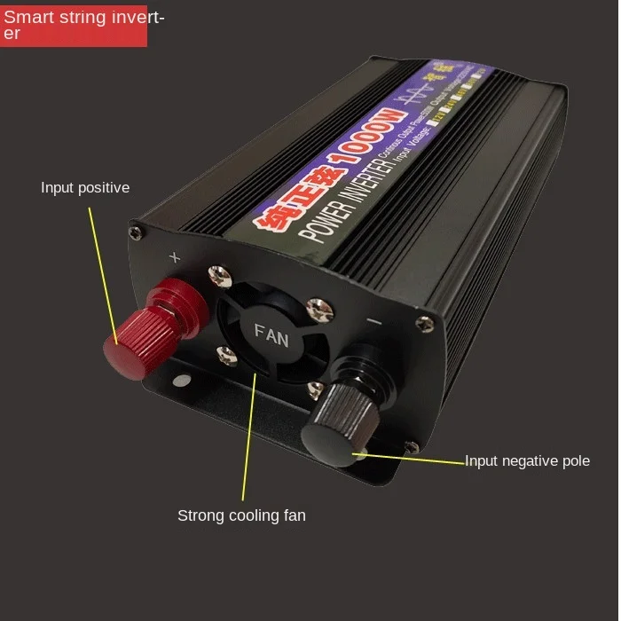 1000W Pure Sine Inverter 12V / 24V / 48V / 60V Home Inverter Power Converter Solar Inverter Portable Car Power Inverter