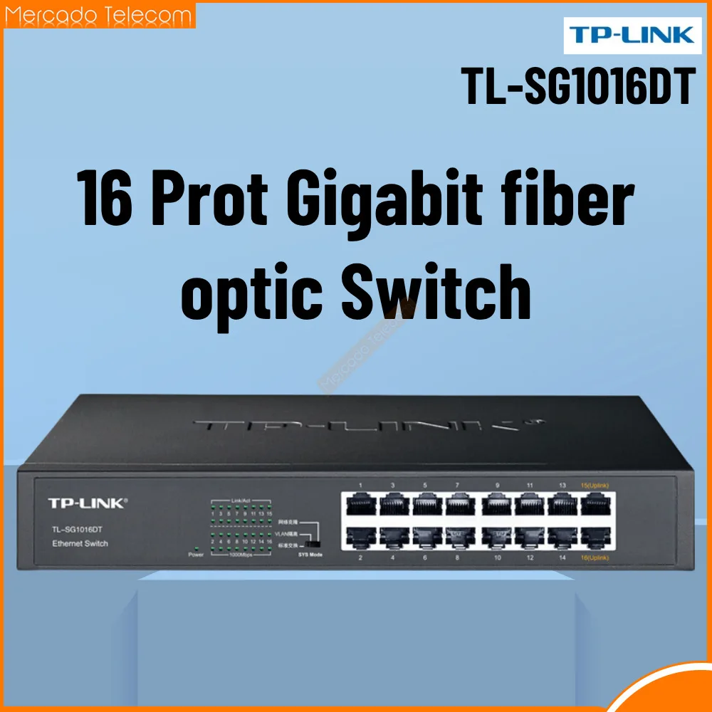 TP-Link 6-Port Gigabit Ethernet Switch 1000BASE-T Network Switch Plug And Play TL-SG1016DT
