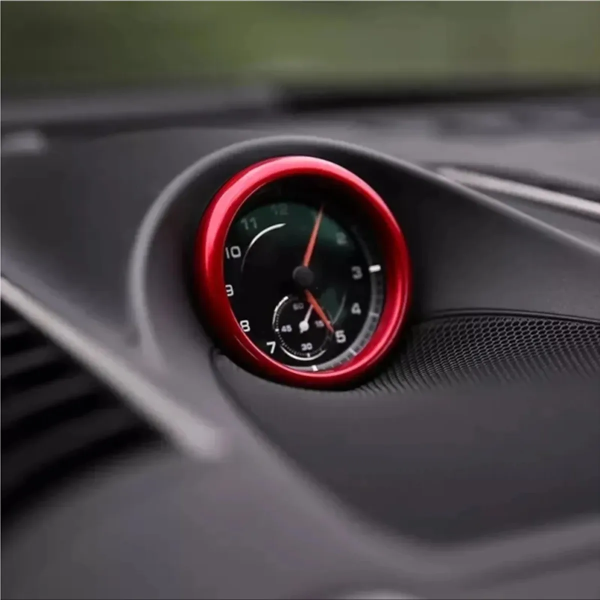 For Porsche 718 911 Macan Cayenne Panamera Car Interior Clock Compass Stopwatch Frame Trim Ring Sticker Auto Parts