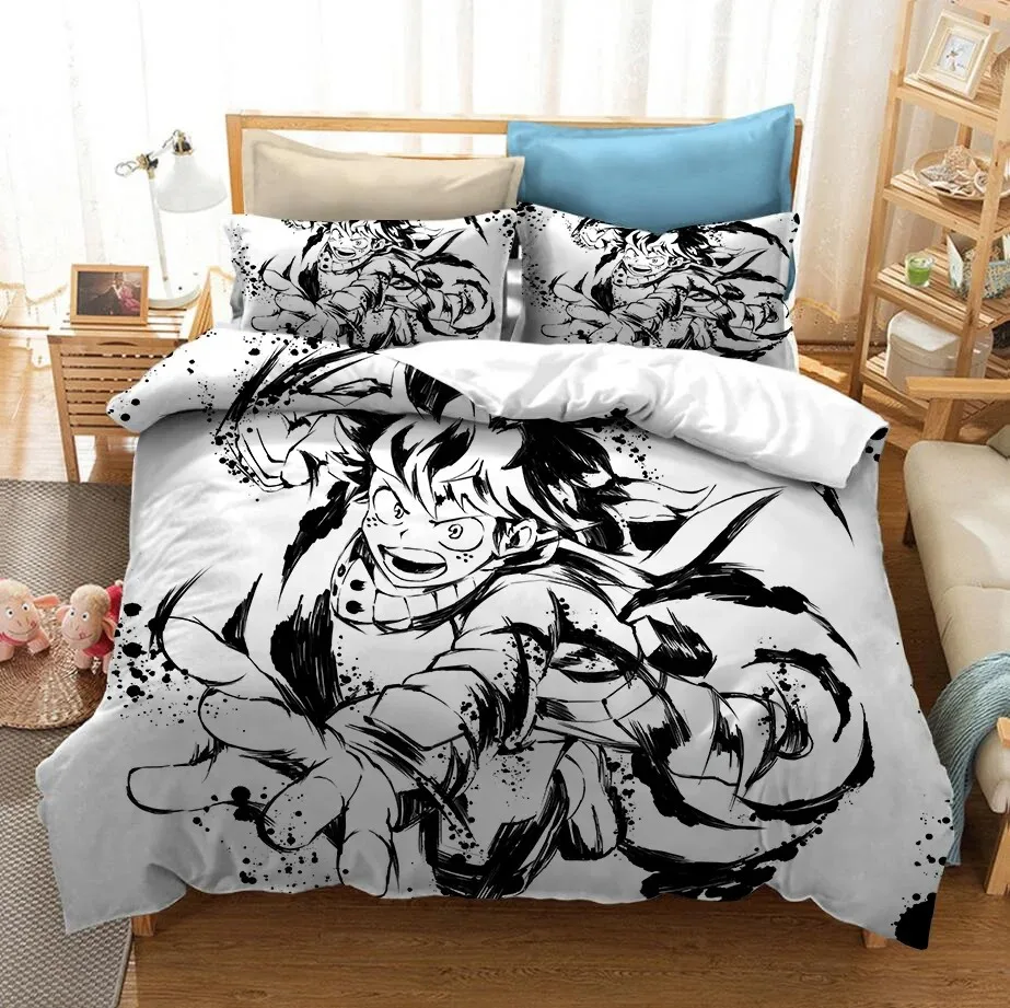 

Японское аниме My Hero Academia комплект постельного белья с 3D принтом пододеяльники наволочки одеяло комплект постельного белья постельное белье постельное белье