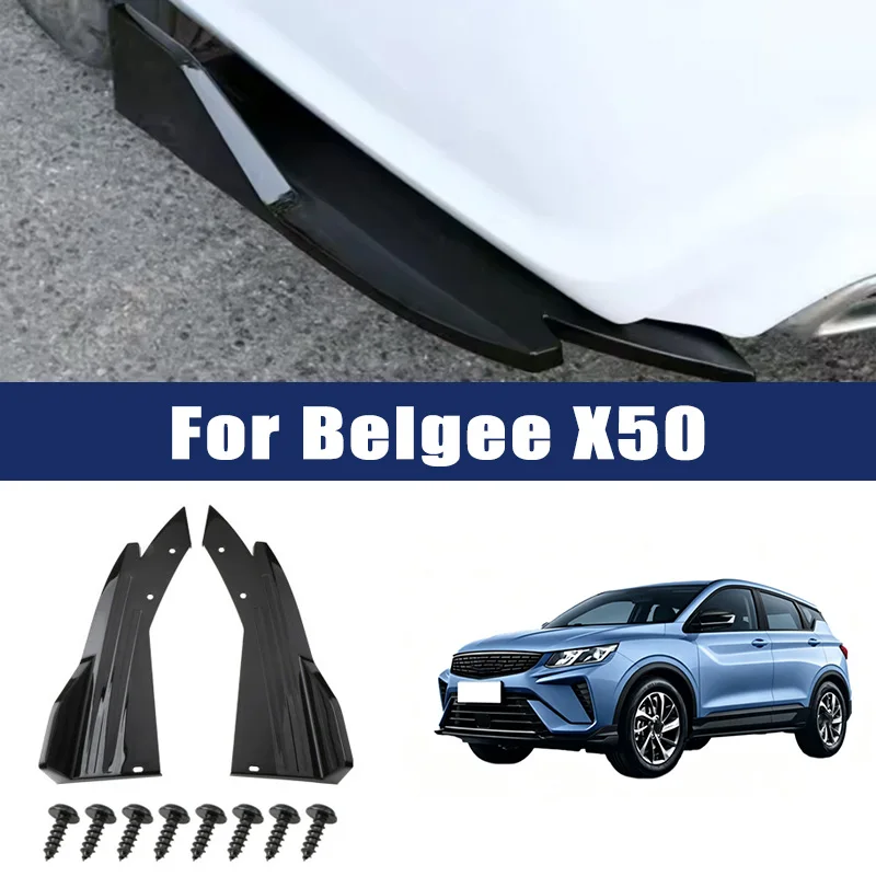 

Car Rear Bumper Spoiler Lip Carbon Fiber Wing Trim Protection Anti-crash Diffuser Side Skirt Wrap Angle Splitter for Belgee X50