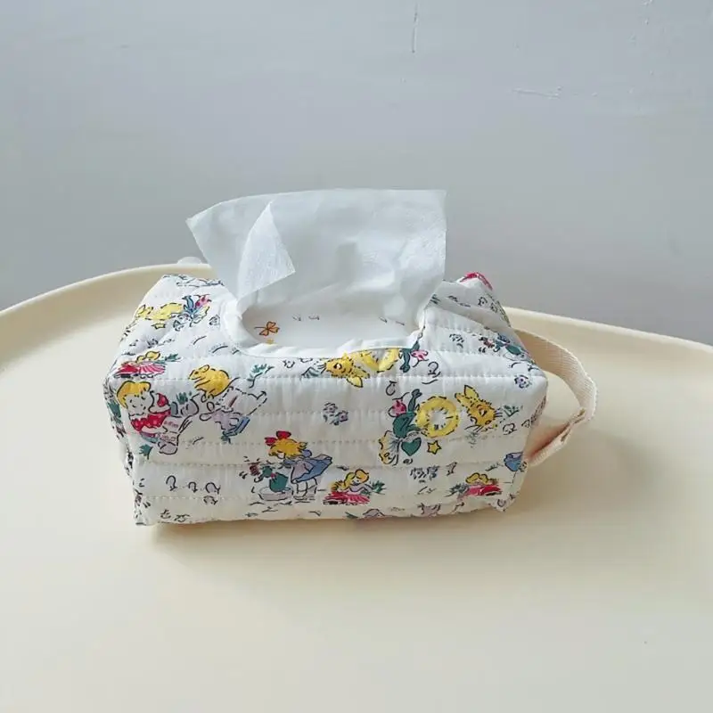 Caja toallitas con patrón impreso, dispensador toallitas para bebé, contenedor toallitas acolchadas, soporte para a