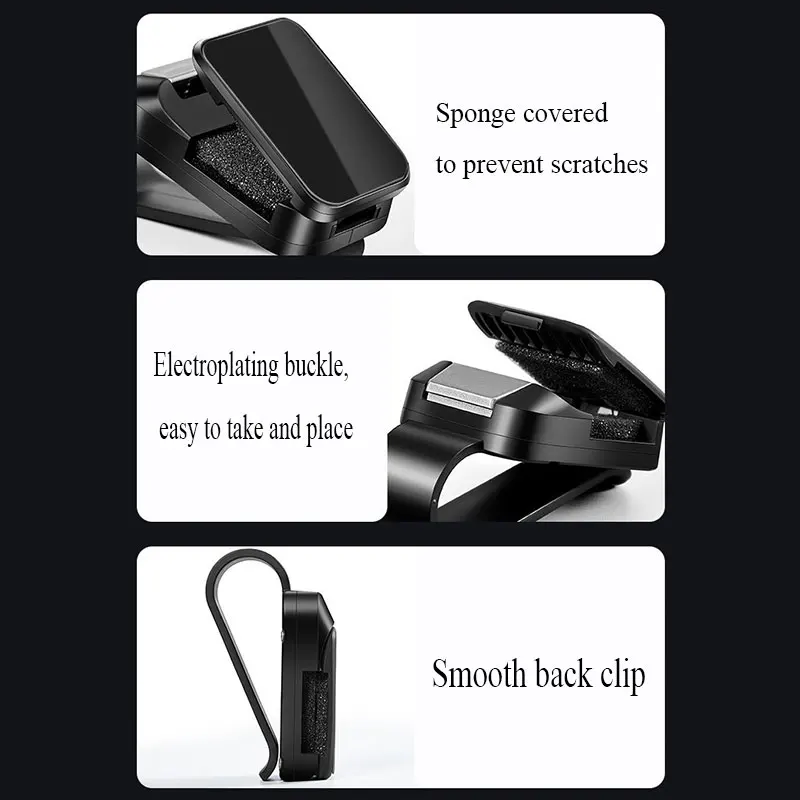 1pc abs preto branco carro óculos de sol clipe viseira de sol titular clipes de armazenamento estável cabide acessórios interiores do carro