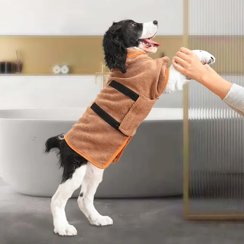 الكلب Bathrobe منشفة الحيوانات الأليفة ماصة منشفة للكلاب الصغيرة المتوسطة كبيرة سريعة الجافة الحيوانات الأليفة حمام المناشف الكلب الملحقات
