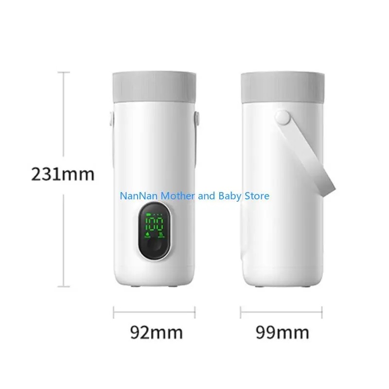 سخان محمول للأطفال بسعة 350 مل بقدرة 18 وات من النوع C وشحن سريع وتصميم مانع للتسرب