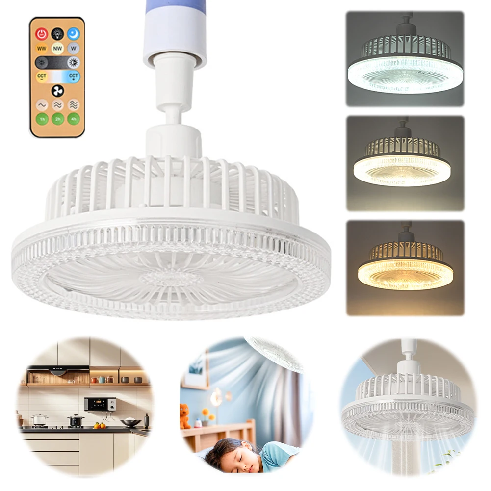 Modern Ceiling Fan with Lights and Remote 3 Speeds Dimmable Small Ceiling Fan for Bedroom Living Room