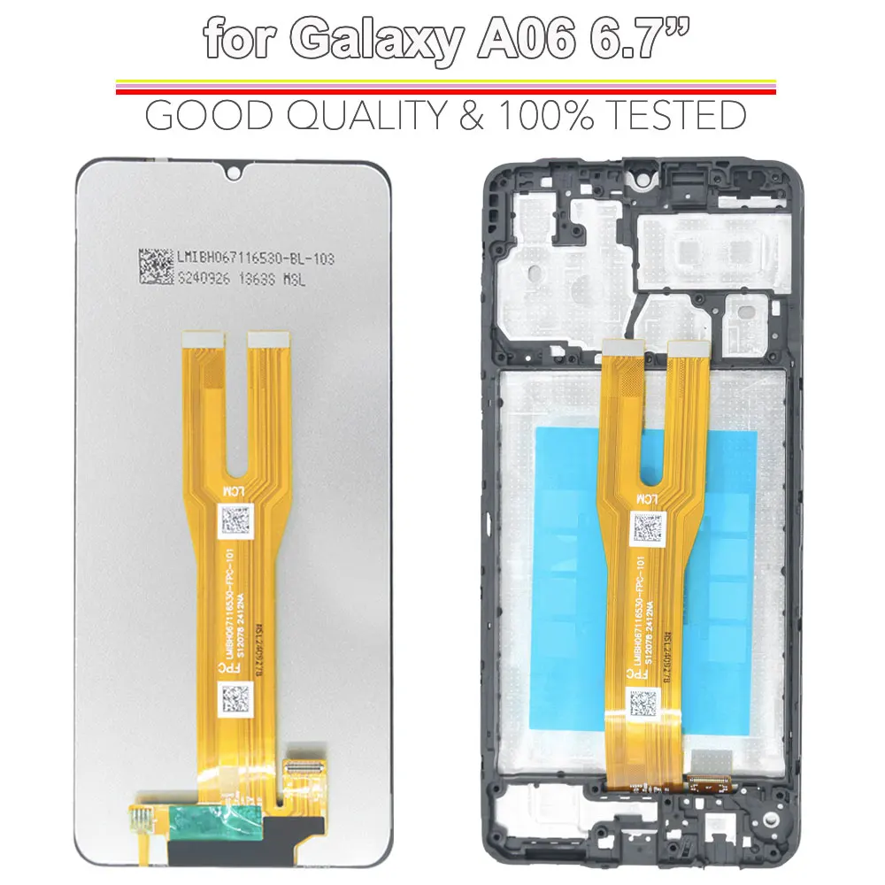 LCD for Samsung Galaxy A06 4G LCD Display Touch Screen Digitizer Replacement for Samsung A06 A065 Phone LCD Screen Assembly