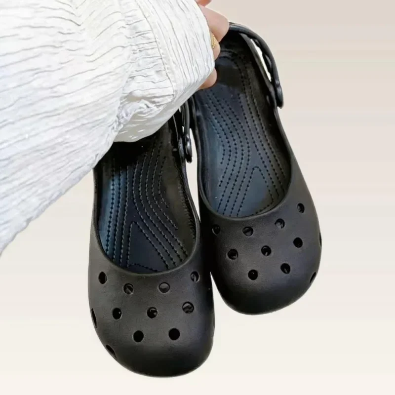 Damen-Loafer mit perforierter Sohle, weich gepolsterte Ballerinas, bequeme, rutschfeste Damenschuhe für den Alltag, geeignet für Spaziergänge am Strand. – Detail 7