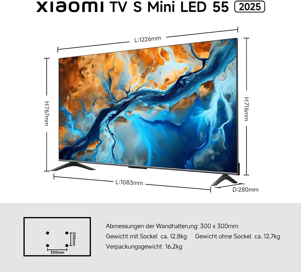 XIAOMI S MINI 55 144 هرتز QD-Mini LED Dolby Vision ® الذكاء، دولبي أتموس ® جوجل تلفزيون #6