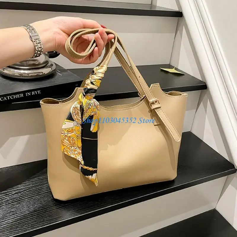 حقيبة جلدية للنساء بمقبض علوي وحقائب كتف وحقائب يد