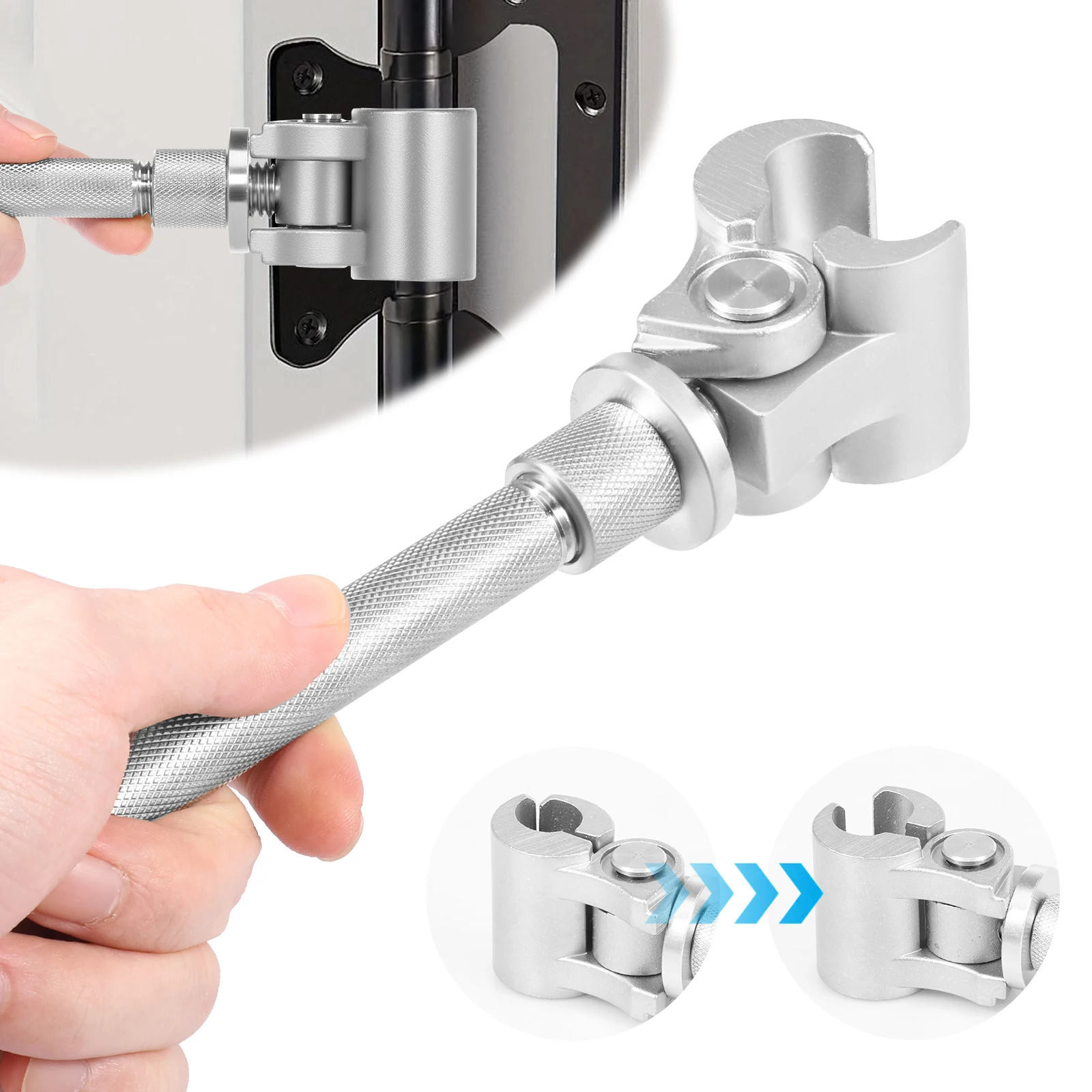 

1 шт. ключ для регулировки зазора петли, инструмент для регулировки дверной петли, универсальный ключ для регулировки зазора петли из нержавеющей стали для двери шкафа