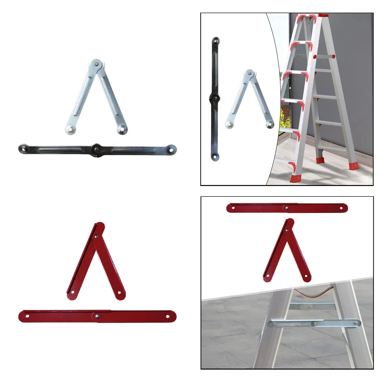 2x Ladder Leveler Accessories Stepladders Reinforced Tie Rod with Screw Folding Step Ladder Hinge Step Ladder Hinge Replacement