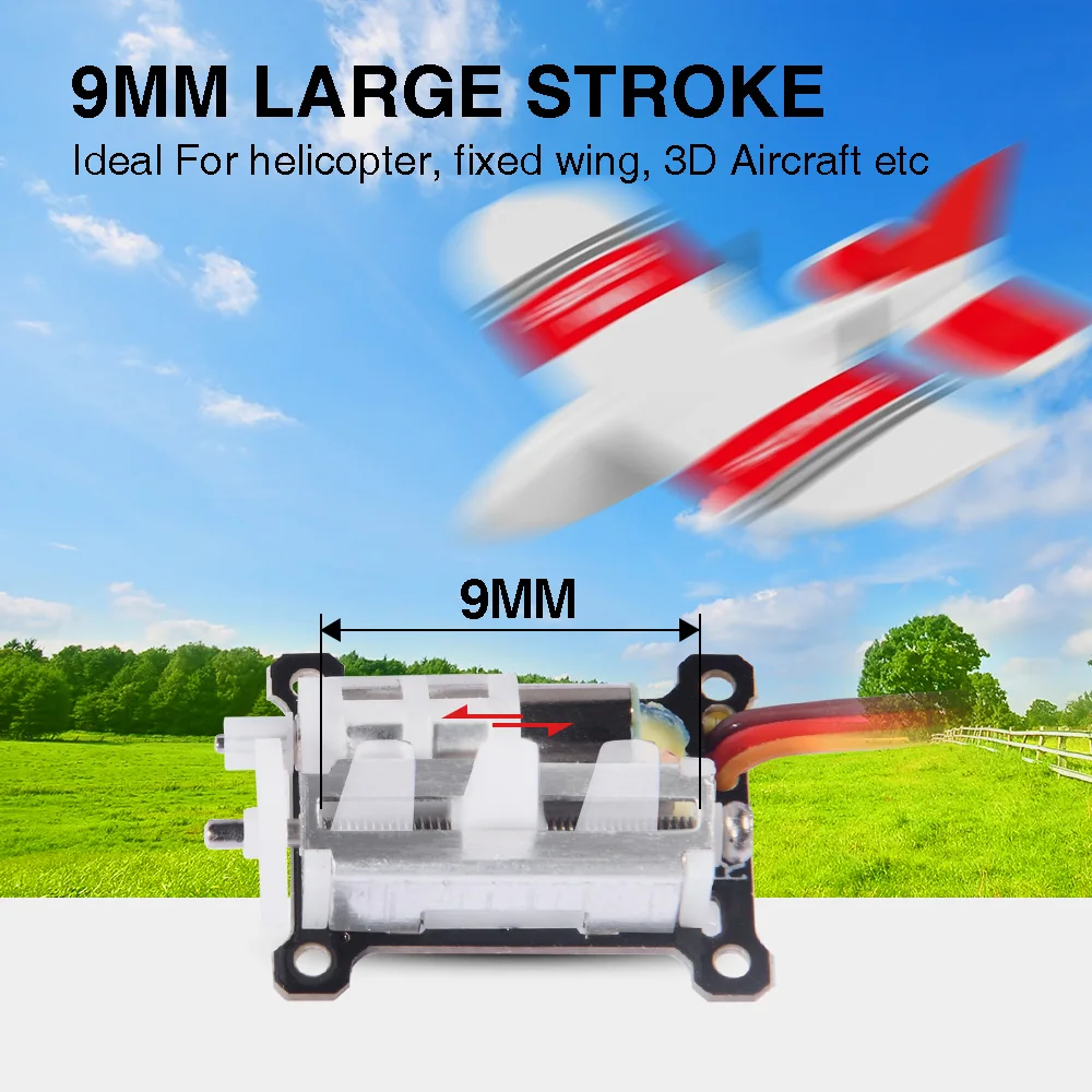 AFRC D1015PRO 1.5g Large-stroke 9mm Micro Digital Linear Servo High Speed For Indoor 3D Flight Helicoper Plane DIY
