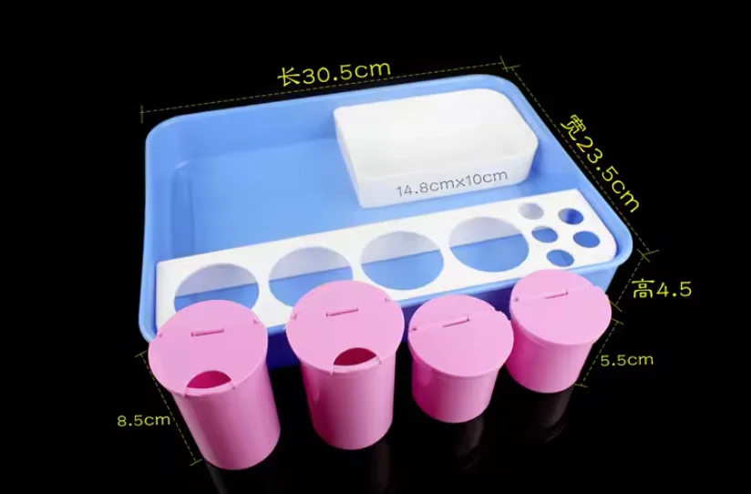 Nursing Dressing Tray change drug box Steriliser Container Medical ABS plastic Sterilizer Dish With Cover For Eyebrow Lip Tattoo