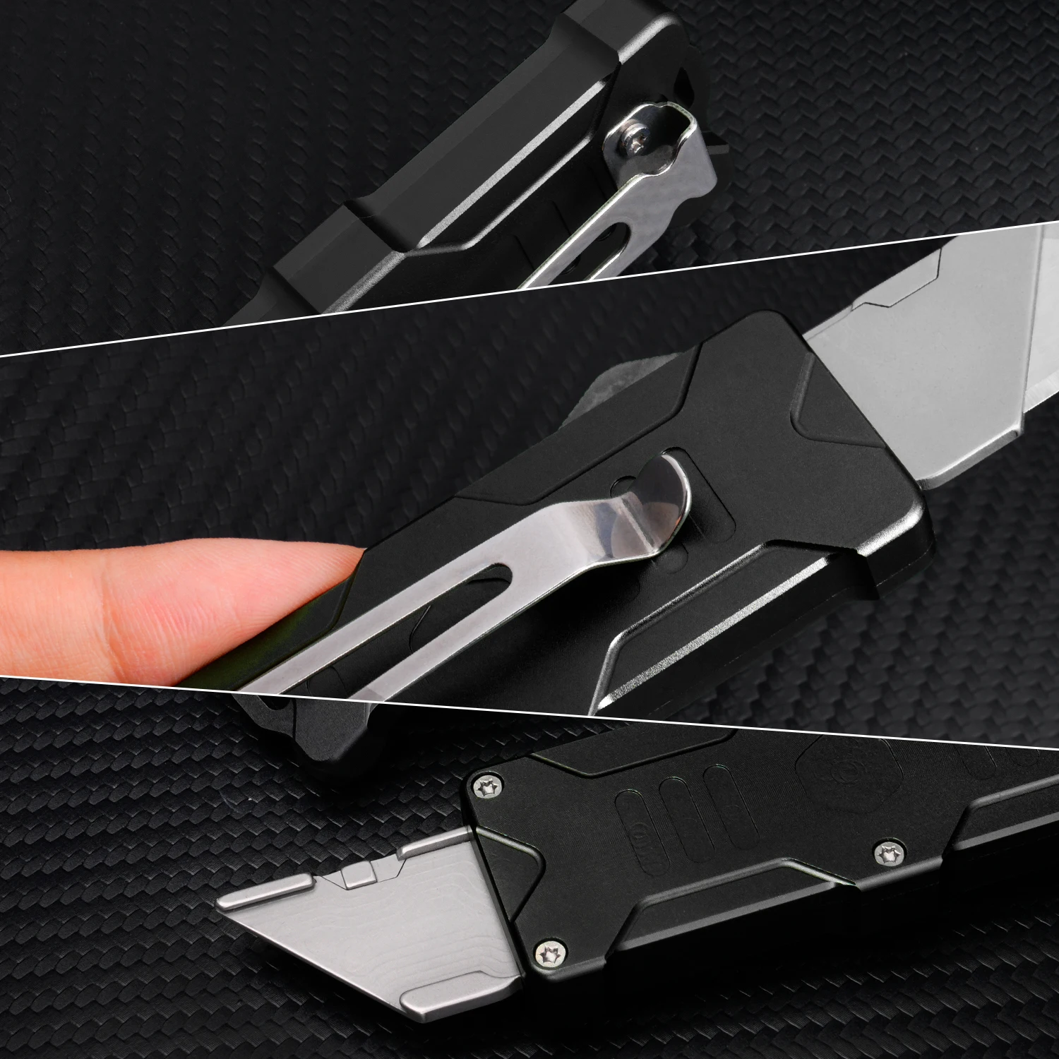 

TIGLE High Quality Aluminum Alloy Handle Outdoor Utility Knife Small Pocket Knife EDC Knife With Packaging Box
