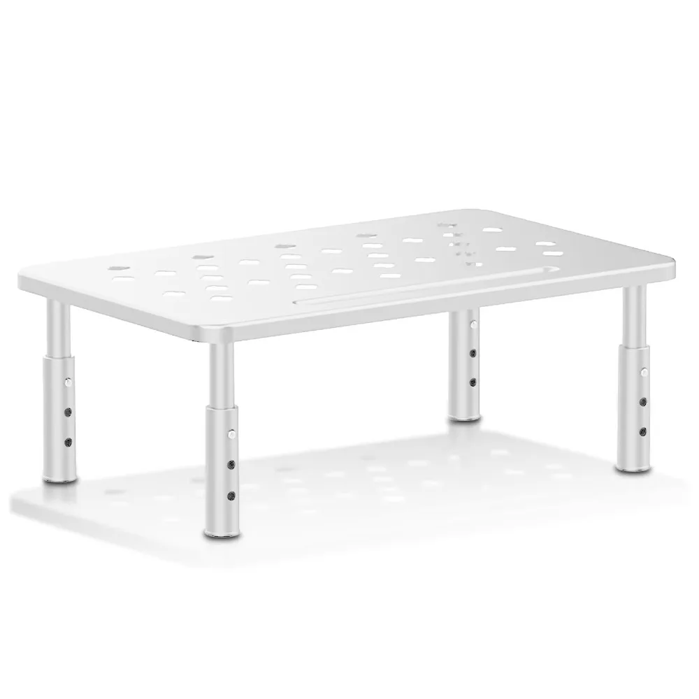 3 Height Adjustable Computer Monitor Riser Steel Construction Airflow Vents Adjustable Laptop Stand Elevated View Angle