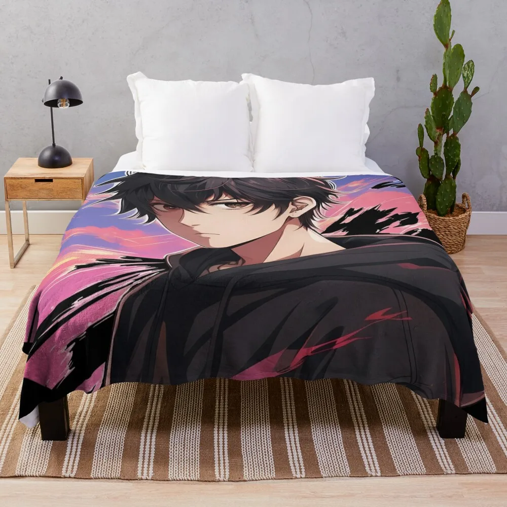 

New Dawn Anime Guy Throw Blanket Plush Heavy Sofa Blankets For Sofas Blankets