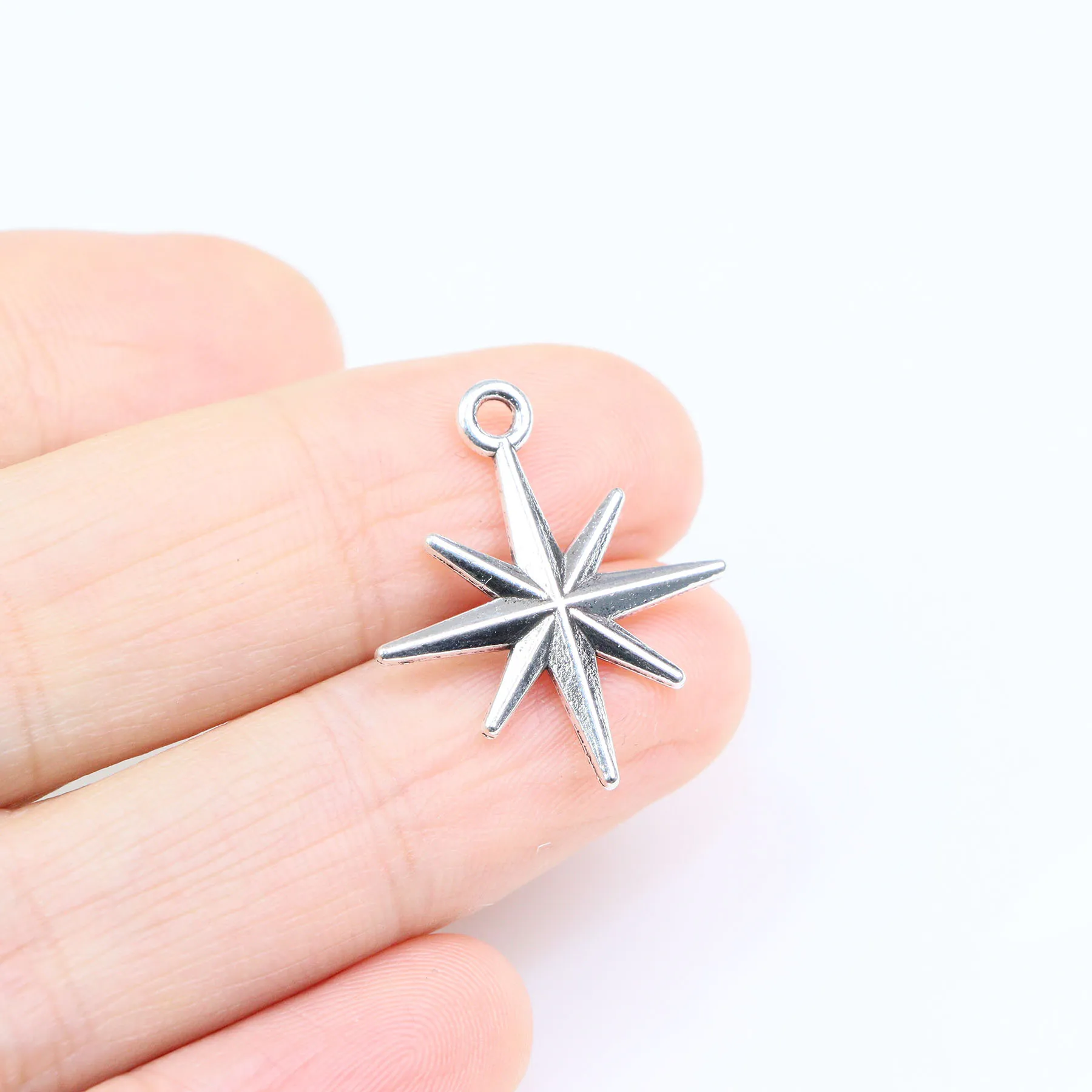 Eruifa 20pcs Beautiful Star Zinc Alloy Charms Pendant Jewelry DIY Necklace Bracelet Earrings 2 Colors