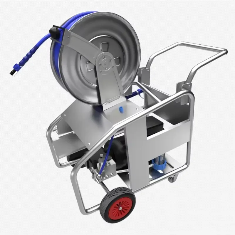 Mobile New High Pressure Washer for Food Factory & Car Wash Shop Use 304 Stainless Steel Food Grade Hose Reel