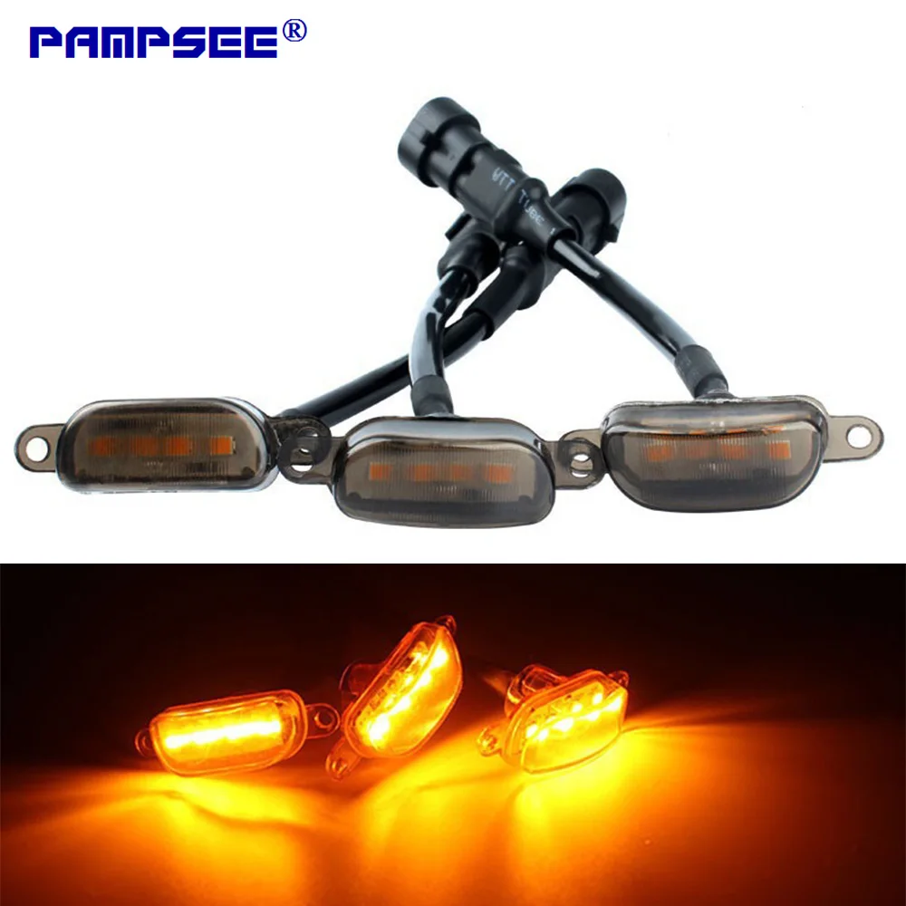 Car Grille Light Yellow Light Daytime Running Light LED Decorative Warning Light Pickup Truck Haze Light 12V Control For Raptor