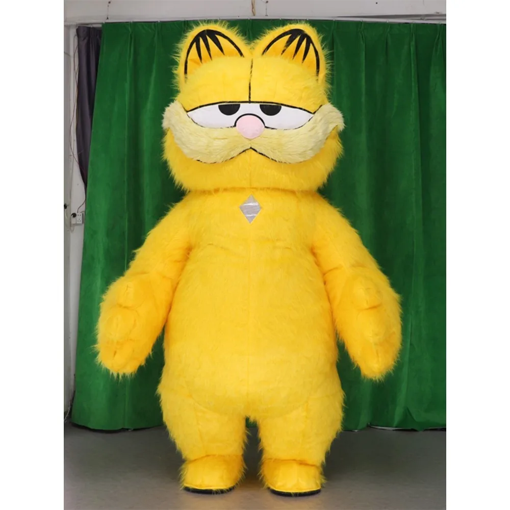 

Disney Potdemiel Inflatable Garfield Cat Mascot Costume Adult Outfits Christmas Party Stage Show Carnival Party No Battery