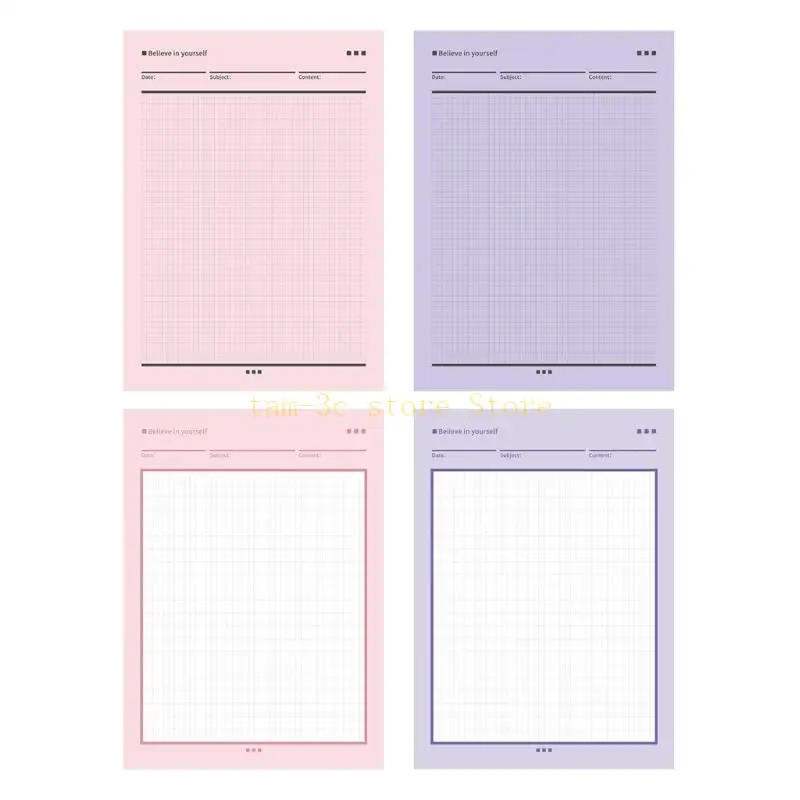 Tearable Notebook Memo Pad 50 Page Gridded Sheets Writing Pad Notebook D0UA
