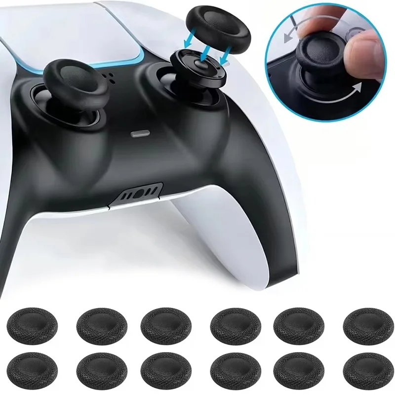 1-3 Pairs Protective Thumb Grip Caps For PS5 / PS4 Controller Soft Silicone Anti-Slip Joystick Cover Gamepad Repair Accessories