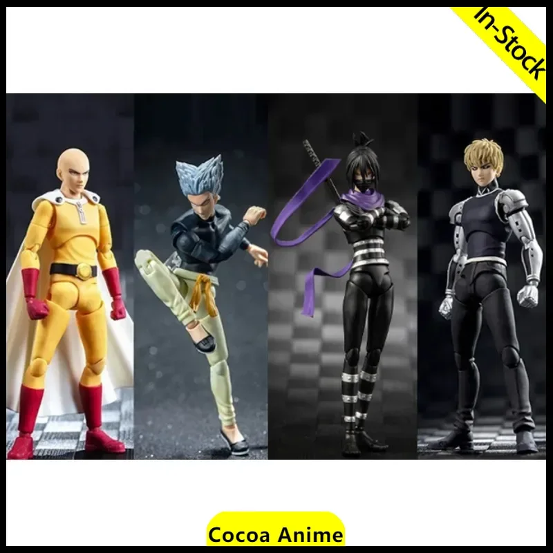 In Stock GT Model One Punch Man Speed Sonic Saitama Genos Garou 1/12 14cm/5.5 Inch SHF/S.H.F PVC Action Figure Toys Gifts