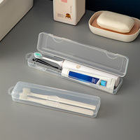 Toothbrush Box Transparent Organizer Case Travel Portable Toothbrush Holder Plastic Toothpaste Box Storage Container