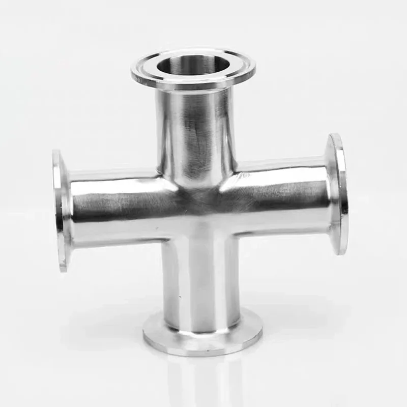 3/4 1” 2“ 3” 4” Pipe OD 19mm-102mm Stainless Steel SS304 4 Way Cross Sanitary Fitting Tri Clamp Feerule OD 50.5-119mm Home Brew