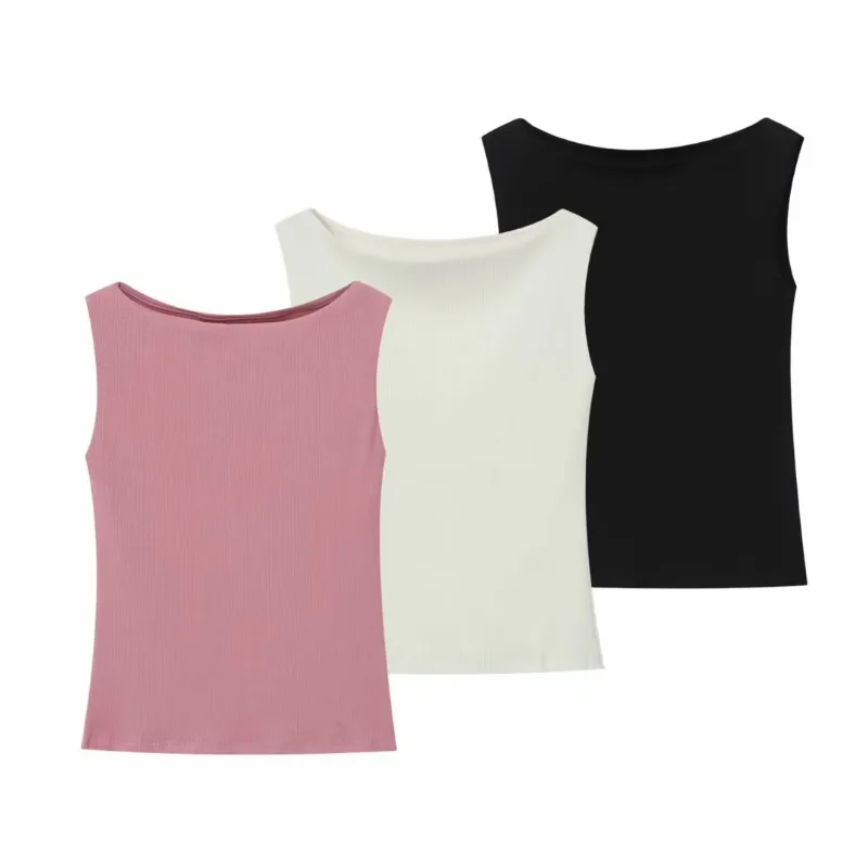 

TRAFZR Female Vest Top Woman Knitwear Casual Sweaters New Knit Women's Vests Pullover Waistcoat Sweater Sleeveless Trend 2025