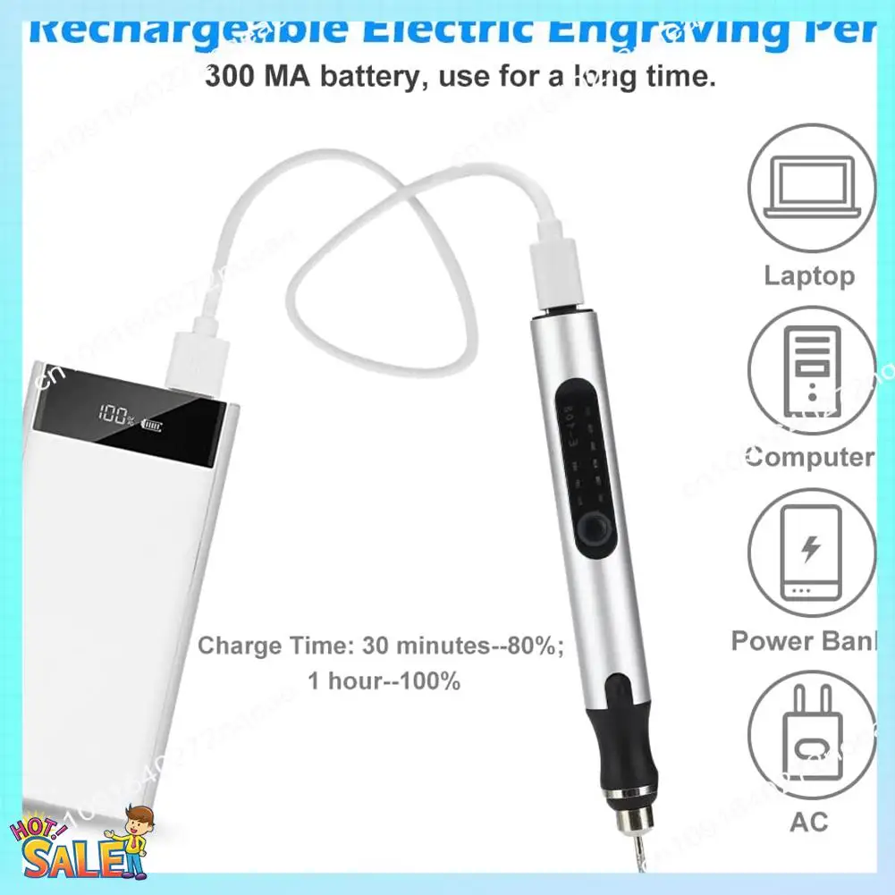 

N08R Electric Engraving Pen Kit,Cordless Rechargeable Grinding Pen With 35 Bits,For Carving Glass Jewelry Wood Stone Manicure