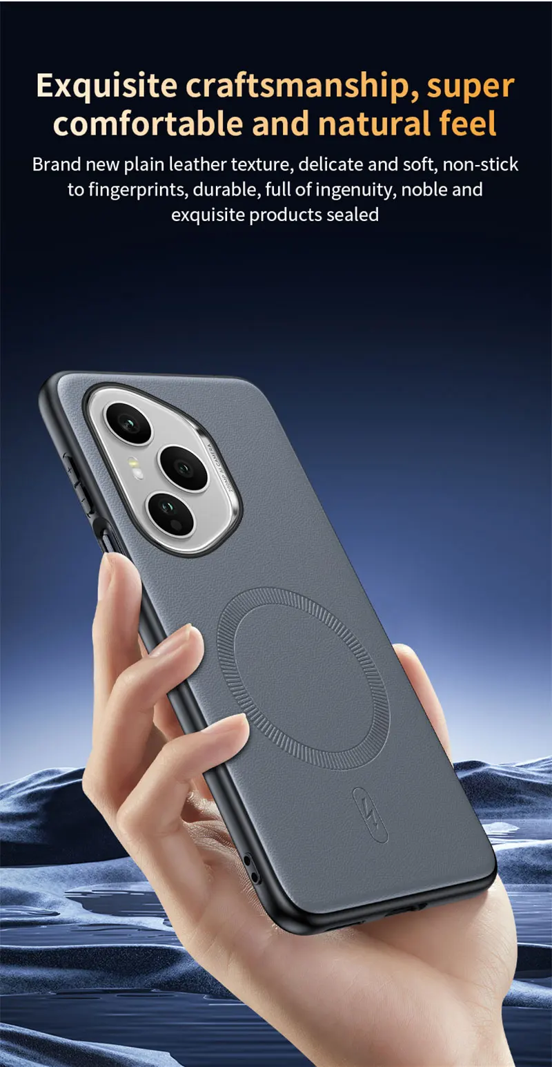Für Honor 400 Pro Hülle Magnetische Leder-Schutzhülle Für Honor 400 Pro Hochwertige Anti-Fingerabdruck Rutschfeste PC+TPU – Detail 14