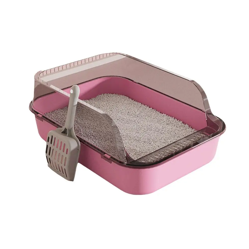 Kitten Anti Splash Toilet Cat Litter Box Can Be Pulled Cleaning Closed/Semi Pan Splashproof Installation Closed Cats Litter W5B4