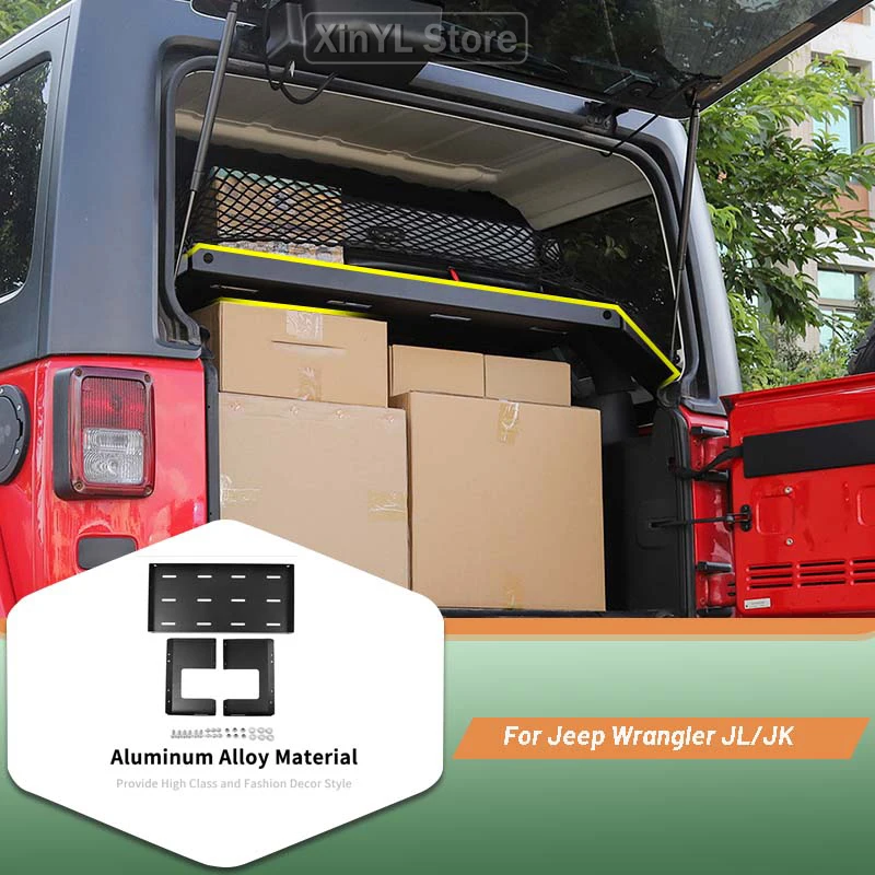 

Car Metal Trunk Expand Storage Board Bracket Rack Shelf For Jeep Wrangler JL/JK 4-Door version Car Interior Accessories