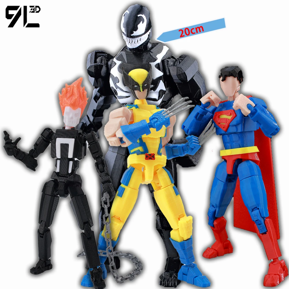 Figura Coleccionable de Acción 9L3D Superhéroe Criatura Oscura Garra de Fantasma Guerrero de Llamas, Modelo Dummy13 para Amantes de los Cómics, Ideal para Regalo