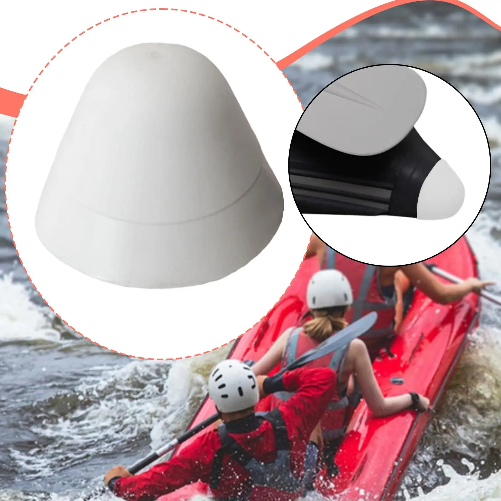 Boat Anti Collision Head Premium PVC Easy Install Protective Cover for Inflatable Kayak Accessory