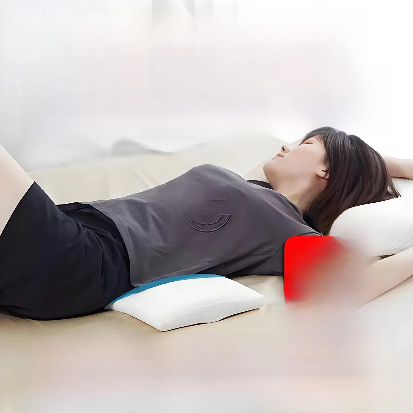 

Sleeping Lumbar Pillow Memory Foam Rectangular Back Support Cushion for Flat Sleeping Universal Modern Nordic Style Back Pillows