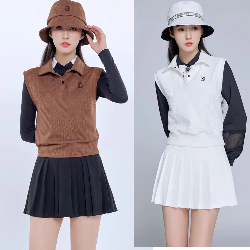 Golf Women's Long-sleeved Shirt autumn winter Golf Sports Short Skirts Tennis Skirts golf vest ladies golf clothing golf jacket