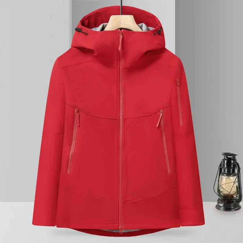 

Spring Autumn Unisex Casual Hooded Jacket Urban Outdoor Comfort Basic Coat Red Yellow Green Black Khaki Soild Outerwear Leisure