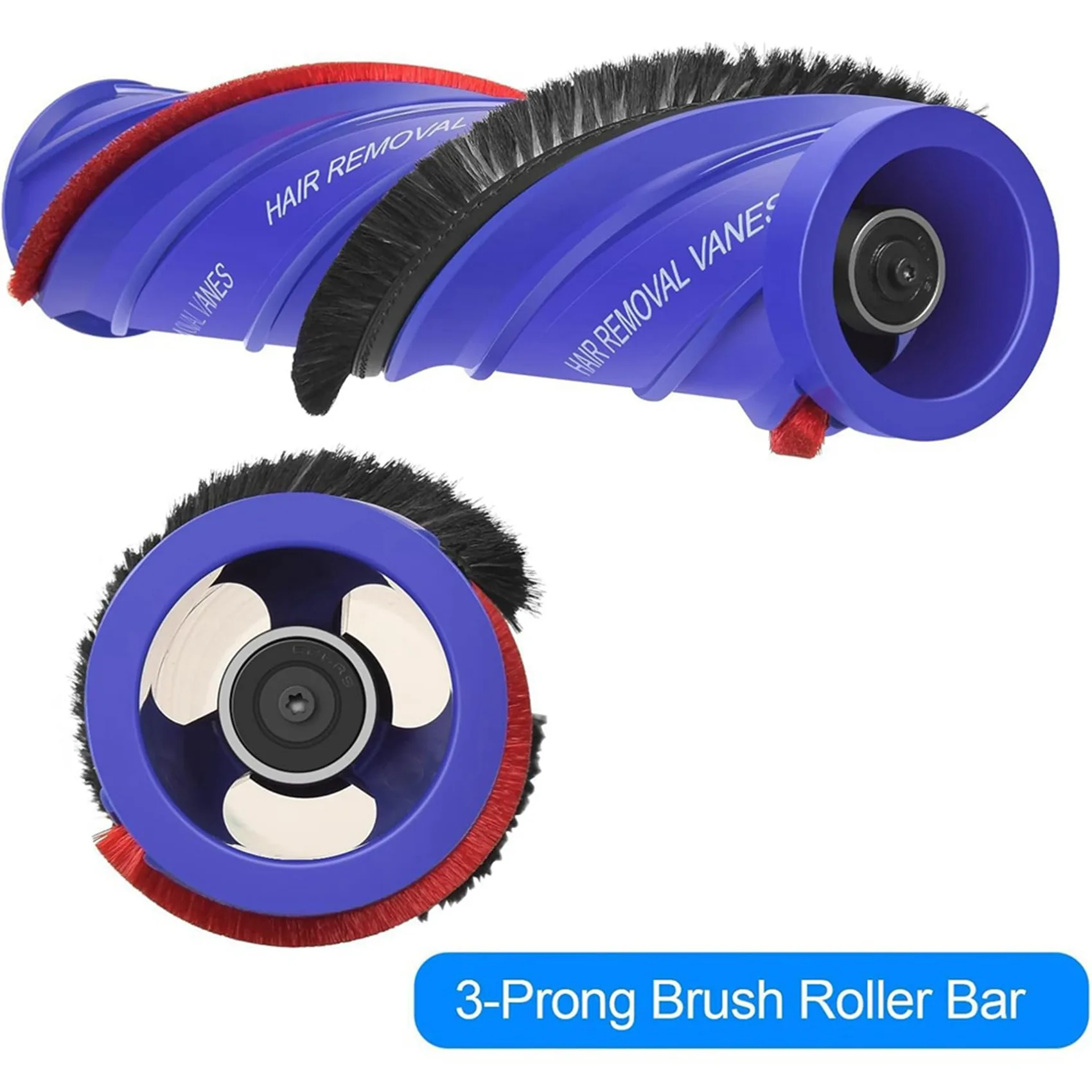 GTBL 4X Anti-Tangling Brushbar With End Cap For Dyson V11 V10 V8 V7 V12 Slim, SV10 SV11 SV12 SV14 SV30, Part No. 972500-01