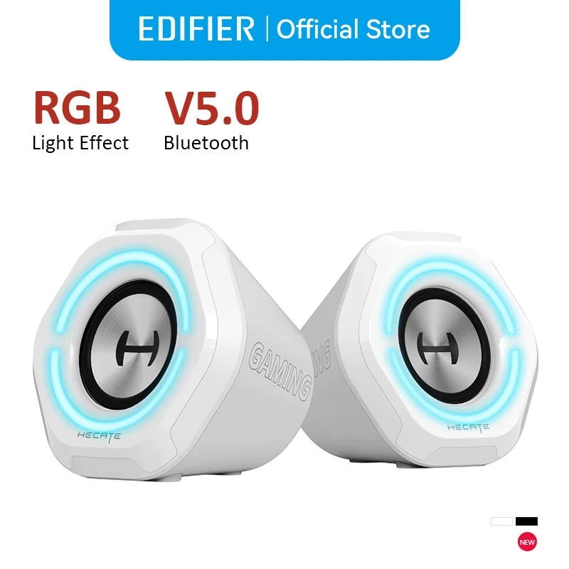 Edifier Hecate G1000 2.0 PC-Lautsprecher 2,5 Zoll Full-Range-Einheit RGB-Beleuchtung Kabelgebundene Steuerung Unterstützung AUX/USB/Bluetooth-Eingang