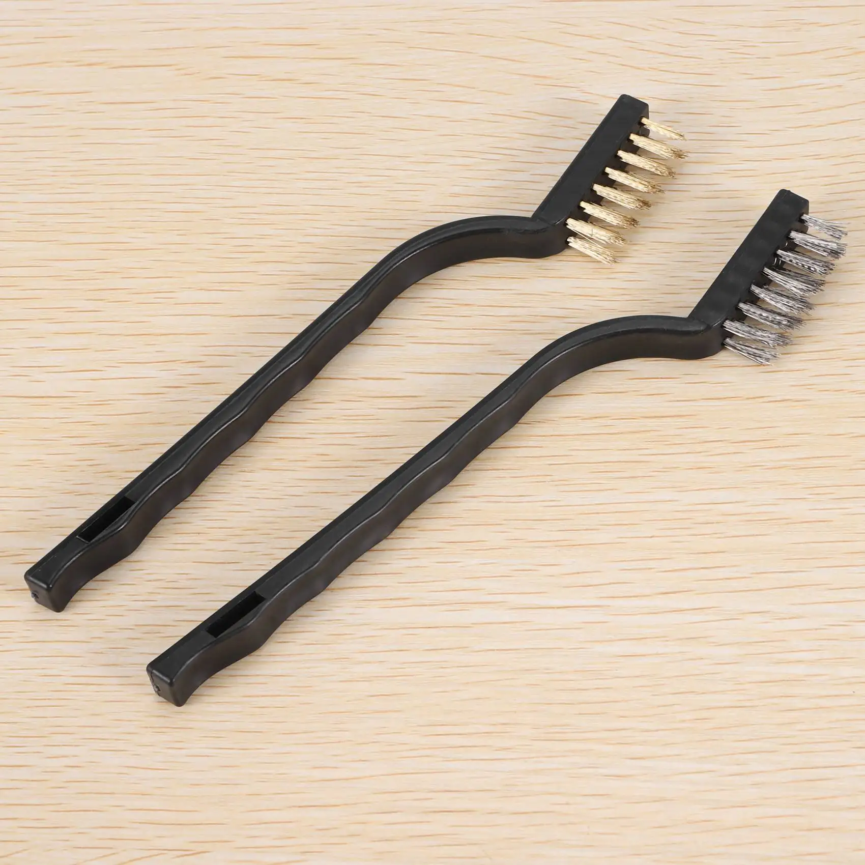 AT63-20 Pcs Wire Brush Metal Brush For Cleaning Welding Slag And Rust Scratch Brush Curved Handle Slag Brush Wire Rust Brush
