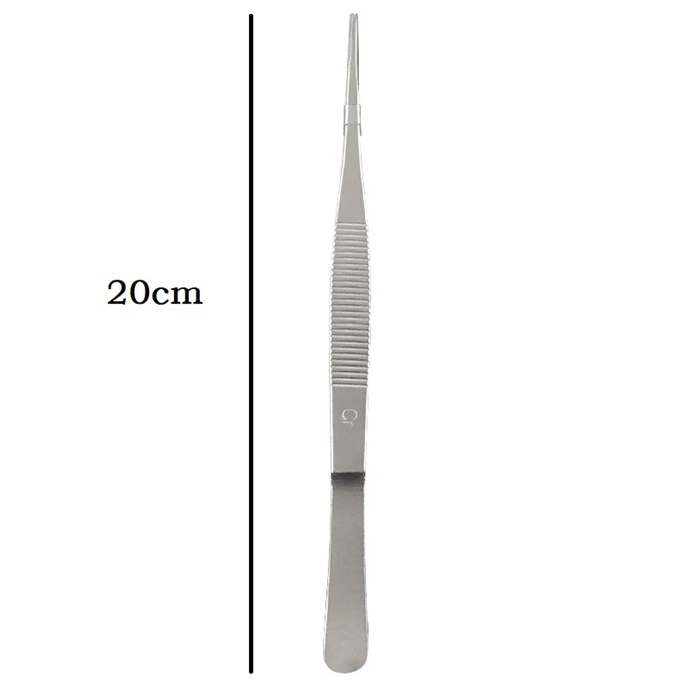 Tool Toothed Tweezers 1Pcs Accessories For Suture Manipulate Needles Hold Silver Toothed Tweezers High Quality