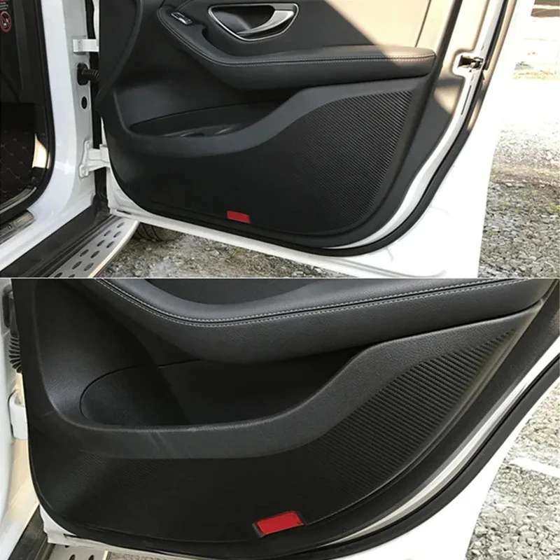 

For Mercedes Benz GLC X253 2016-2018 Car Door Anti-Kick Anti-Dirty Pad Carbon Fiber Film Sticker Interior Cover Protector