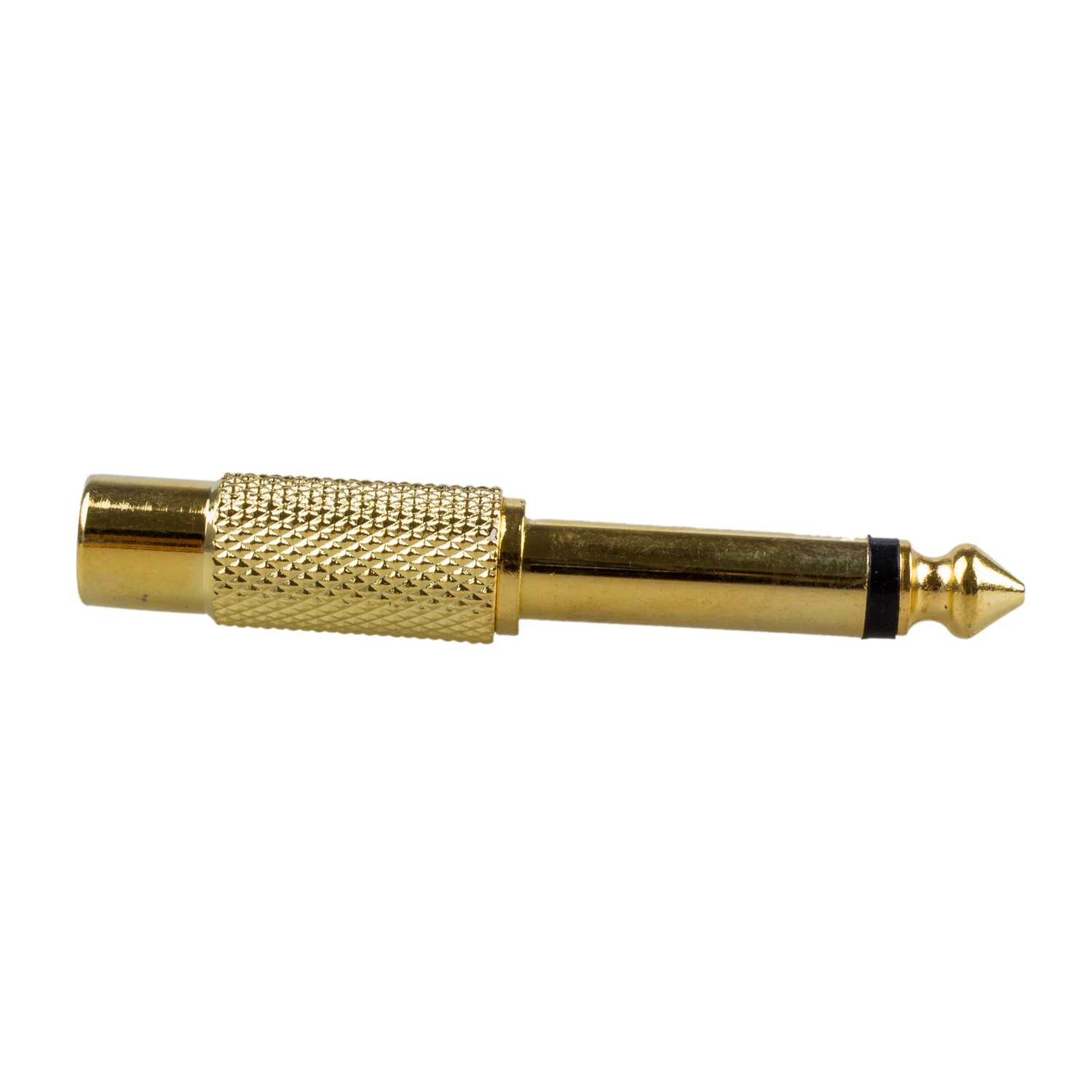 RCA fêmea Jack conector adaptador de áudio macho Mono Plug, 6,35mm, 1/4 ", 5pcs