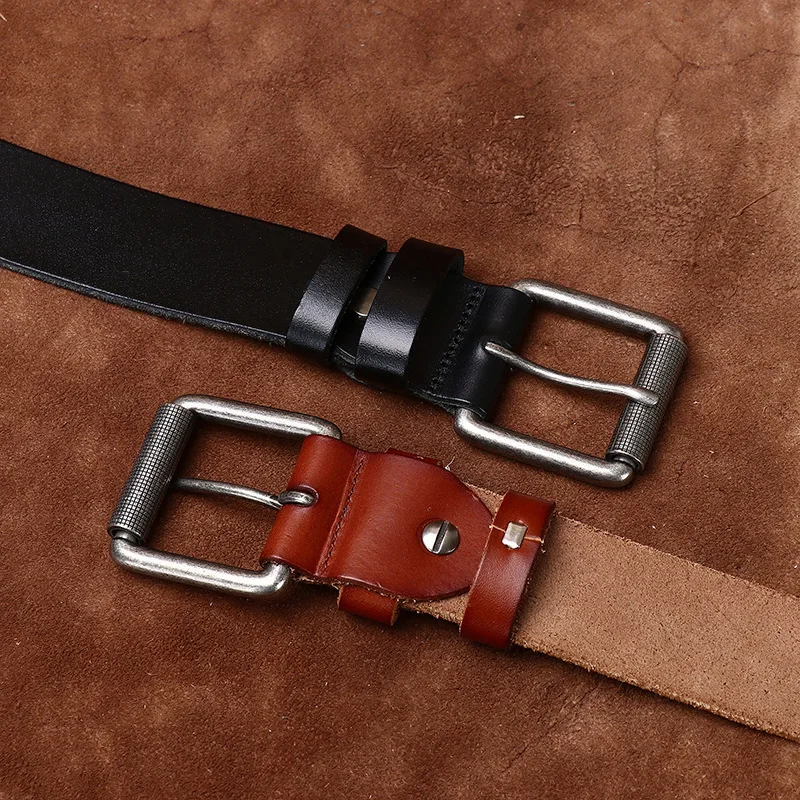 New Luxury Brand H Belts for Men High Quality Male Strap Genuine Leather Waistband Ceinture Homme No Buckle 3.8cm Belt