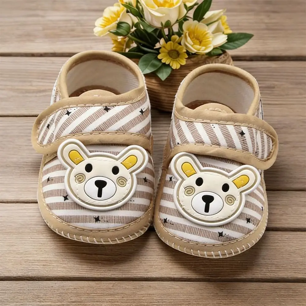 Cute Soft Sole Shoes Cartoon Bear Breathable Infant Walker Shoes Anti-slip First Walker Shoes Boy Girl