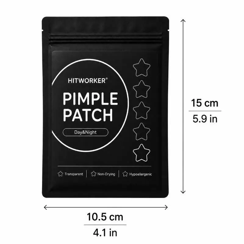 Acne Removing Blemish Patches 200/400Pcs Hydrogel Black Star Alcohol Free Gentle Pimple Treatment for Skincare